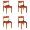 vidaXL Dining Chairs 4 pcs Solid Acacia Wood