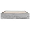 vidaXL Bed Frame with Drawers without Mattress Grey Sonoma 140x200 cm