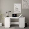 vidaXL Desk White 140x50x75 cm Solid Wood Pine