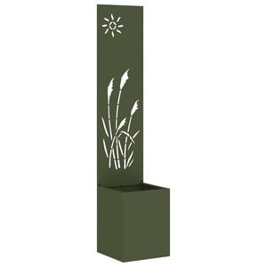vidaXL Garden Privacy Screen Olive green 32 x 150 cm Cold-rolled steel