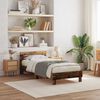 vidaXL Bed Frame with LED Old Wood 75 x 190 cm Engineered Wood