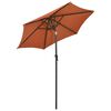 vidaXL Garden Parasol with LED Lights Terracotta 200x211 cm Aluminium