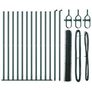 vidaXL Fence Post Green 25 x 1 m (50 mm mesh) Steel