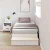 vidaXL Storage Bed Frame with Drawer White 90 cm Engineered Wood