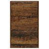 vidaXL Shoe Cabinet Smoked Oak 63x24x103 cm Engineered Wood
