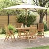 vidaXL Garden Dining Set 5 pcs Brown Solid Teak Wood