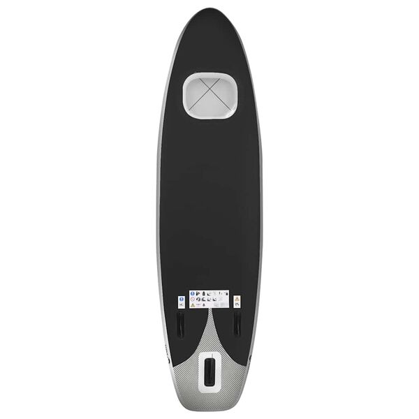 vidaXL Inflatable Stand Up Paddle Board Set Black 360x81x10 cm