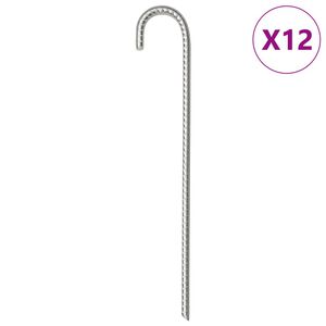 vidaXL Tent Pegs 12 pcs 37 cm &Oslash;10 mm Galvanised Steel