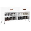 vidaXL Shoe Bench High Gloss White 102x35x55 cm Engineered Wood