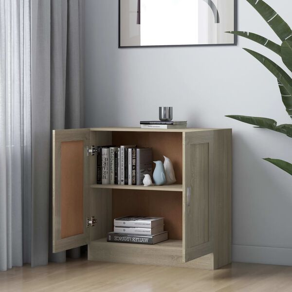 vidaXL Book Cabinet Sonoma Oak 82.5x30.5x80 cm Engineered Wood