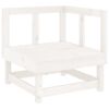 vidaXL 4 Piece Garden Lounge Set White Solid Wood Pine