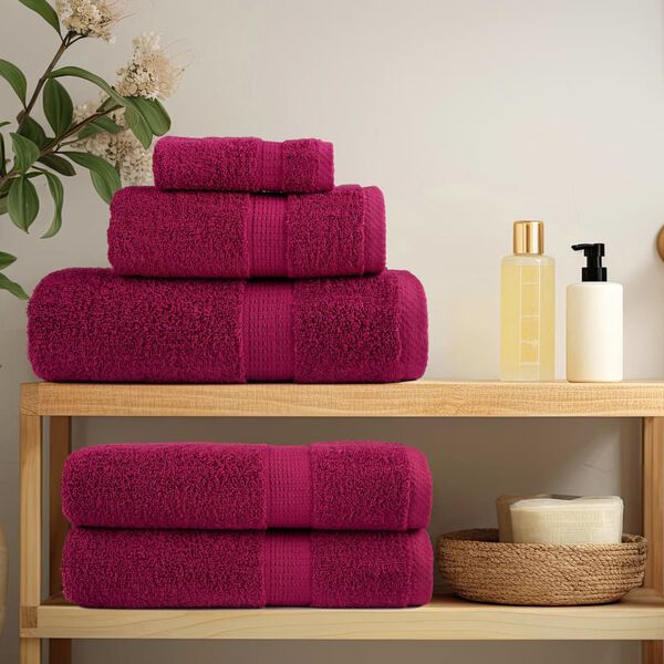vidaXL Premium Hand Towels "SOLUND" 2 pcs Bordeaux 50x100 cm 600 gsm
