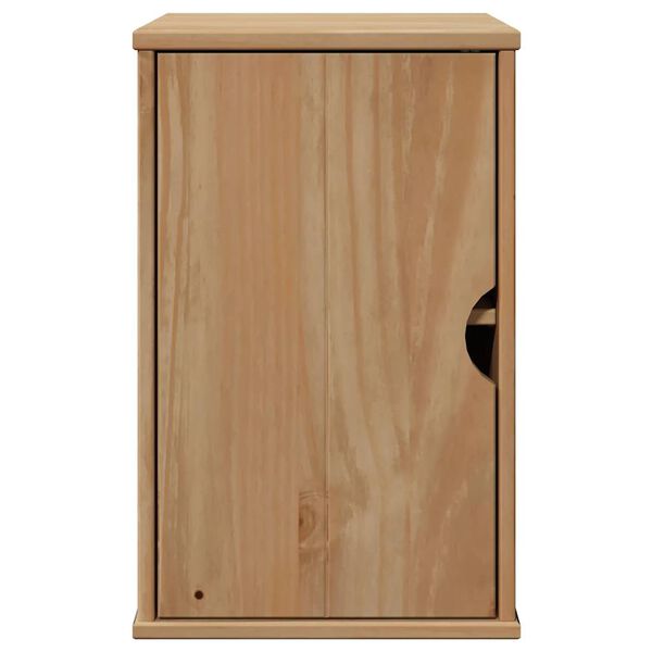 vidaXL Bathroom Wall Cabinet OTTA 35x30x55 cm Solid Wood Pine