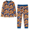 vidaXL Kids'Pyjamas with Long Sleeves Cognac 104