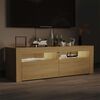 vidaXL TV Cabinet with LED Lights Sonoma Oak 120x35x40 cm