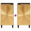 vidaXL Side Cabinet Black and Gold 80 x 33.5 x 75 cm Solid Mango Wood