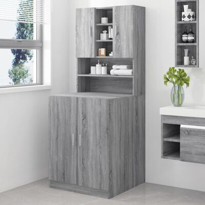 vidaXL Washing Machine Cabinet Grey Sonoma Engineered Wood