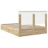 vidaXL Storage Bed with Drawer Sonoma Oak 160 x 200 cm Engineered Wood