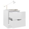 vidaXL Bedside Cabinets 2 pcs High Gloss White 40x40x50 cm Engineered Wood
