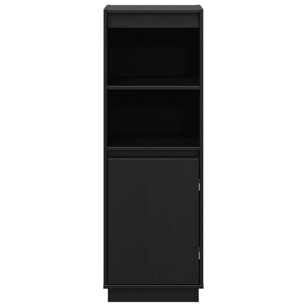 vidaXL Highboard Black 37x34x110 cm Solid Wood Pine
