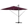 vidaXL Umbrella with LED Strip Lights Bordeaux Red 351 x 250 x 253 cm