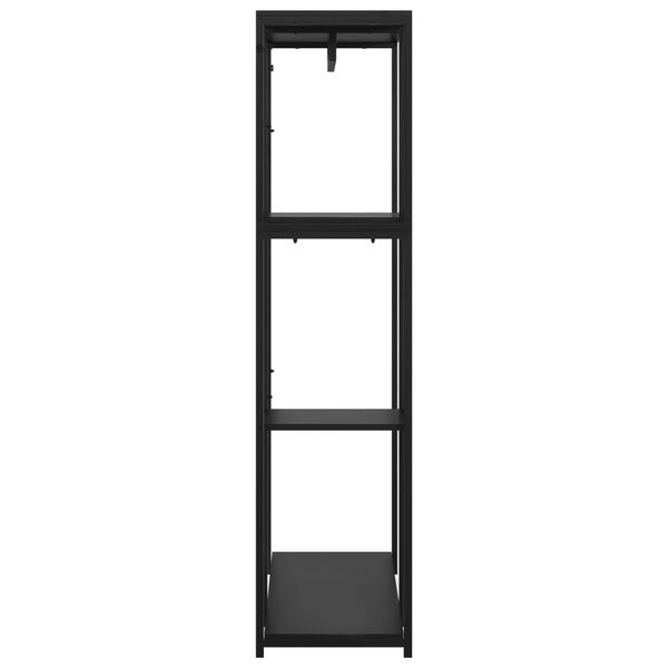 vidaXL Wardrobe Black 90x40x167 cm Metal and Engineered Wood