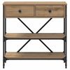 vidaXL Console Table with Drawer Brown 100 x 34.5 x 75 cm Wood