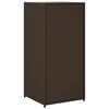 vidaXL Garden Storage Cabinet Brown 55x55x111 cm Poly Rattan