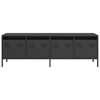 vidaXL TV Cabinet Black 135x39x43.5 cm Cold-rolled Steel