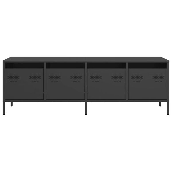 vidaXL TV Cabinet Black 135x39x43.5 cm Cold-rolled Steel
