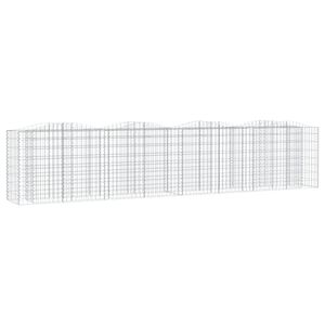 vidaXL Arched Gabion Raised Bed 400x50x100 cm Galvanised Iron