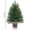 vidaXL Artificial Christmas Tree with 150 LEDs Green 75 cm PE and PVC