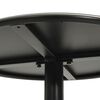 vidaXL Garden Table Round Black &Oslash;50x72 cm Steel