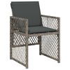 vidaXL Garden Dining Set 5 pcs Grey Poly Rattan