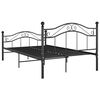 vidaXL Bed Frame without Mattress Black Metal 120x200 cm