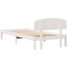 vidaXL Bed Frame with Headboard White 90 x 200 cm Solid Pine Wood
