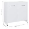 vidaXL Bathroom Cabinet White 60x33x61 cm Engineered Wood