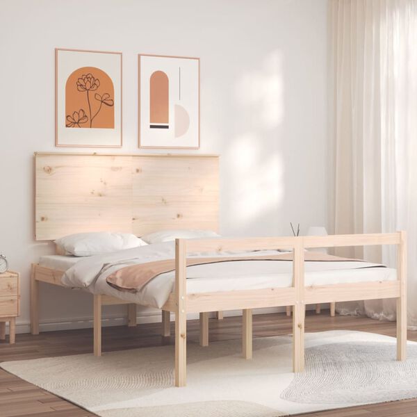 vidaXL Senior Bed without Mattress 140x200 cm Solid Wood