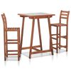 vidaXL 3 Piece Outdoor Bar Set Mosaic Tile Top and Solid Acacia Wood