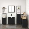 vidaXL 2 Piece Bathroom Furniture Set Black Oak Engineered Wood