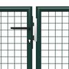 vidaXL Fence Gate with Lock Green 175 cm Steel