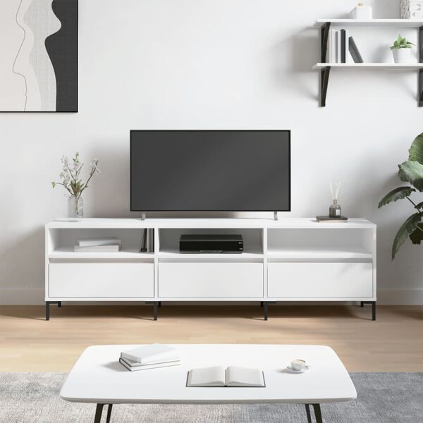 vidaXL TV Cabinet White 150x30x44.5 cm Engineered Wood
