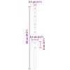 vidaXL Fence Post 5 pcs Silver 40 cm Steel