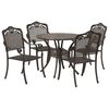vidaXL Garden Dining Set 5 pcs Bronze 90 x 90 x 75 cm Cast Aluminium