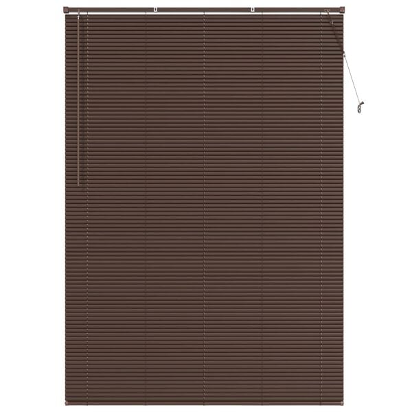 vidaXL Venetian Blind Manual Dark Brown with Pattern 213 x 150 cm PVC