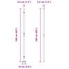 vidaXL Fence Posts Manual 13 pcs Silver Ø32mm 160 cm Galvanised steel