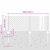 vidaXL Fence with Post Silver 0.4 x 25 m Steel