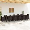 vidaXL Garden Table Brown 400 x 100 x 73 cm Poly Rattan