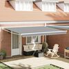 vidaXL Awning Manual White 5 x 3 m Metal