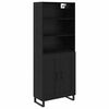 vidaXL Highboard 2 pcs Black Oak 69.5 x 34 x 180 cm